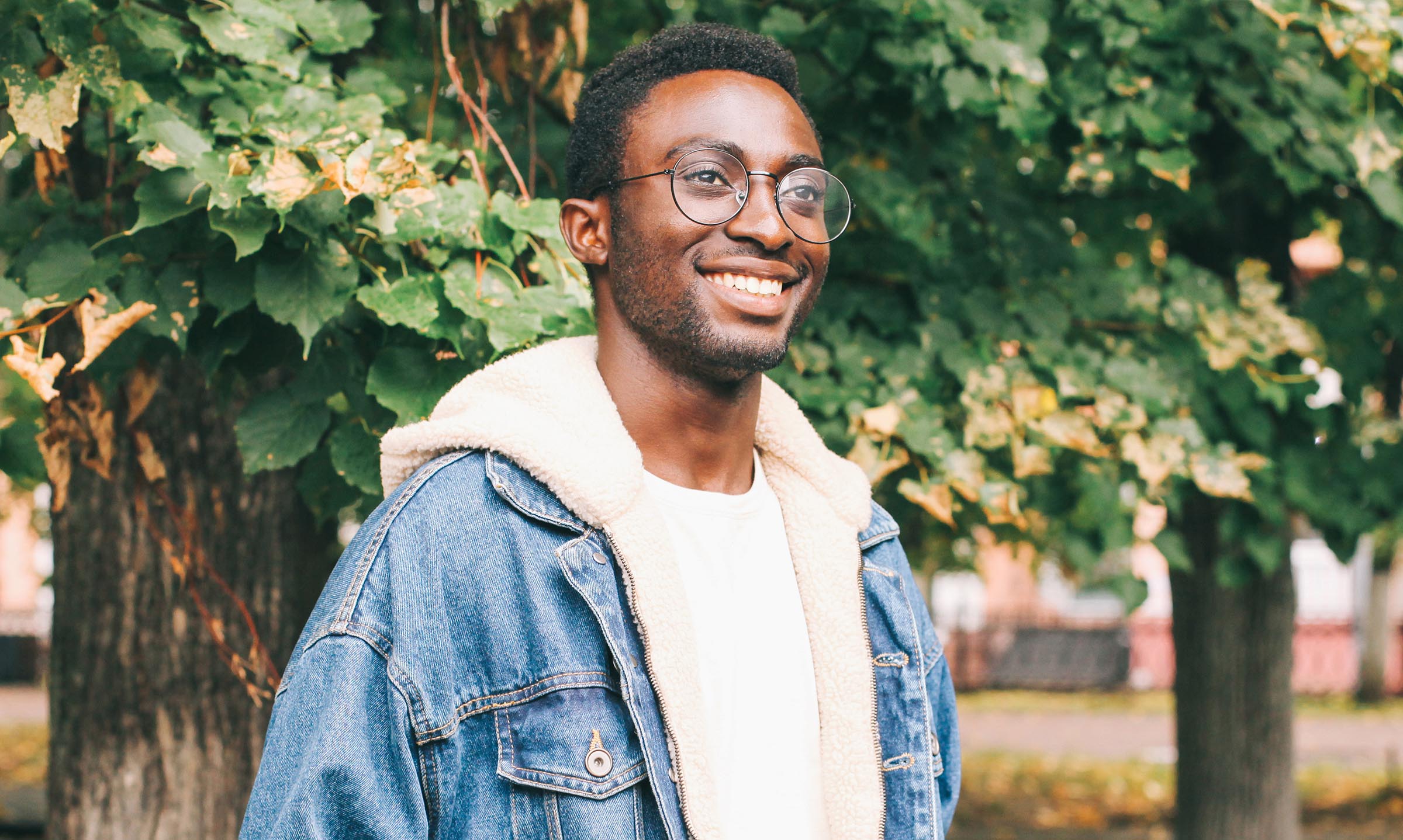 young african amercian man smiling